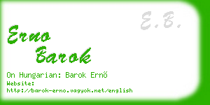 erno barok business card