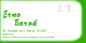 erno barok business card